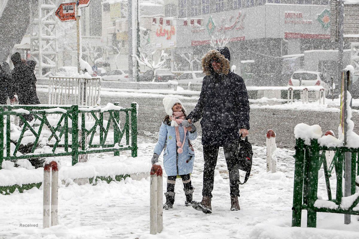 بارش سنگین برف مدارس این استان را تعطیل کرد