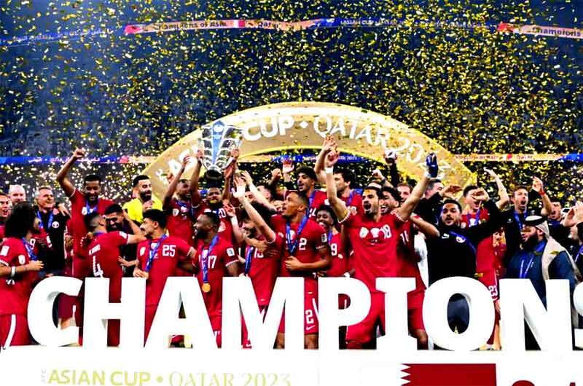 (ویدئو) لحظه بالابردن جام قهرمانی توسط قطری‌ها به سبک مسی!