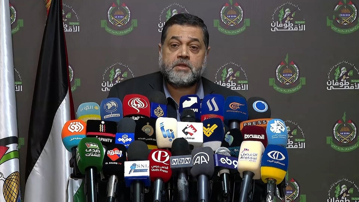 (ویدئو) حضور مقام ارشد حماس در نمایشگاه رسانه‌های ایران