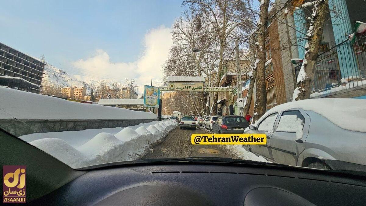 (تصاویر) خودروهایی که امروز در برف فوق سنگین دربند دفن شدند!