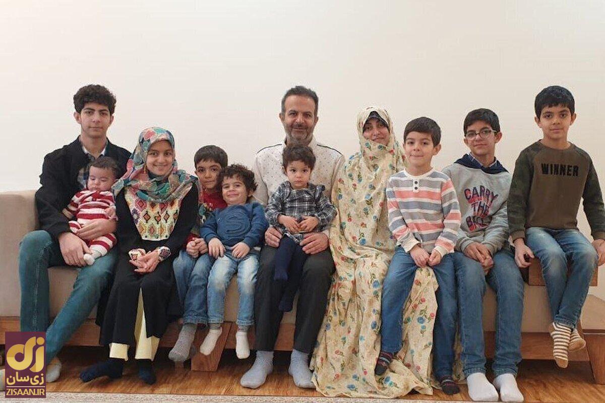(تصاویر) بلاگر مشهور فرزند‌آوری با 10 فرزندش از ایران مهاجرت کرد!