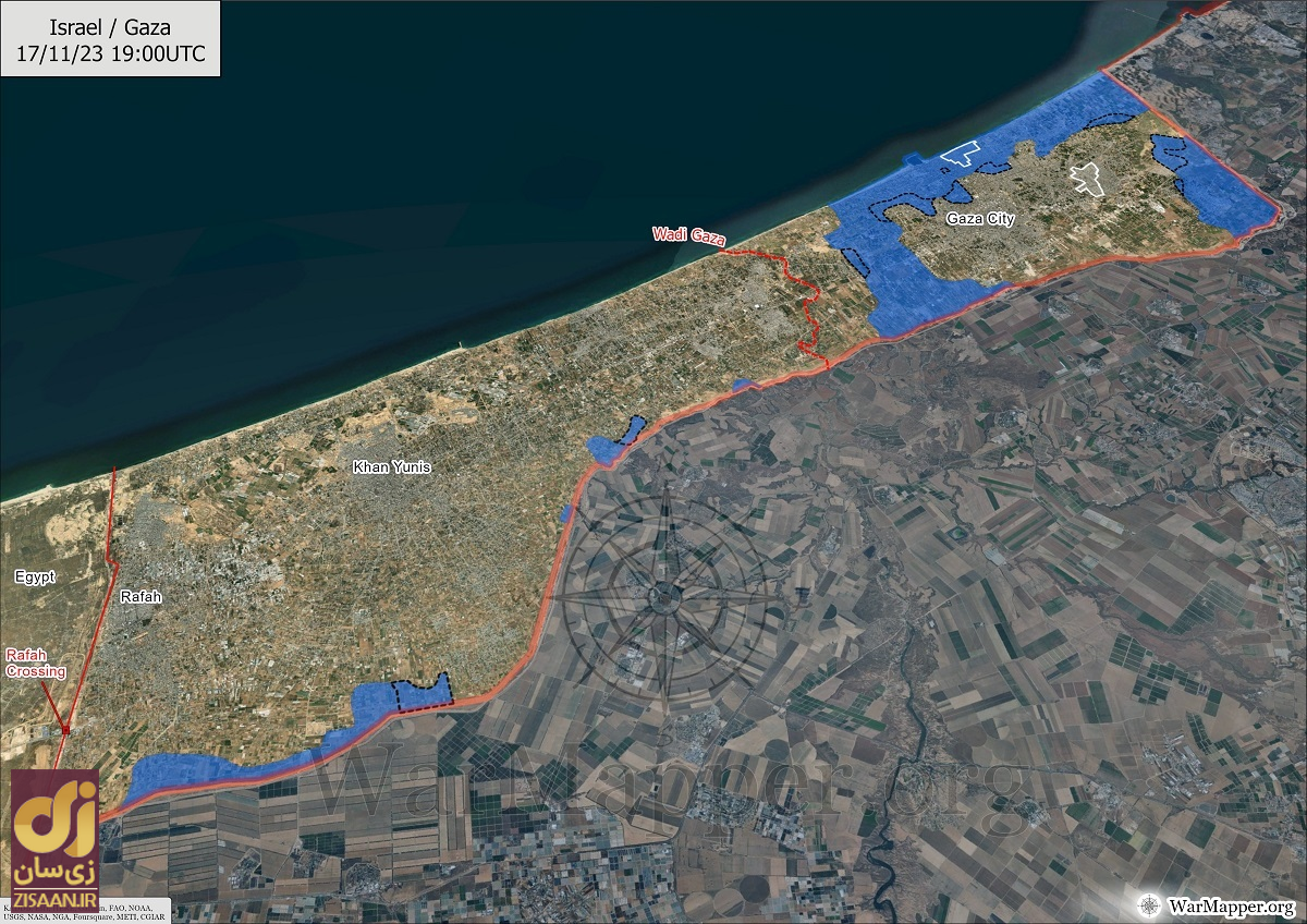 آخرین نقشه میدانی جنگ غزه امروز ۲۷ آبان / هشدار اسرائیل برای تخلیه منطقه خان یونس