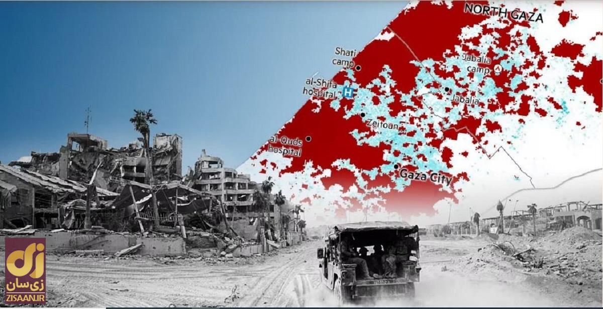 آخرین تحولات جنگ غزه امروز ۲۹ آبان + معادلات میدانی جنگ و نقشه جدید غزه