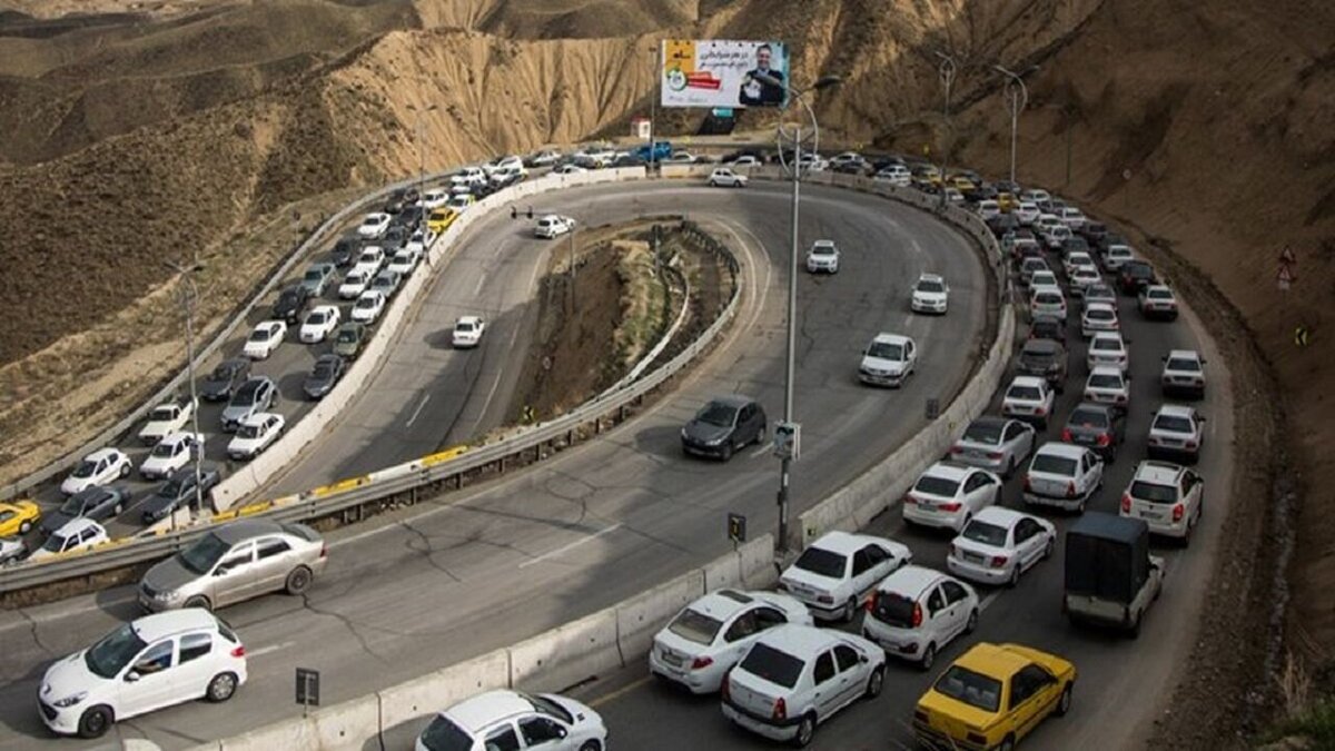 ترافیک فوق سنگین از محور کندوان به سمت تهران -کرج