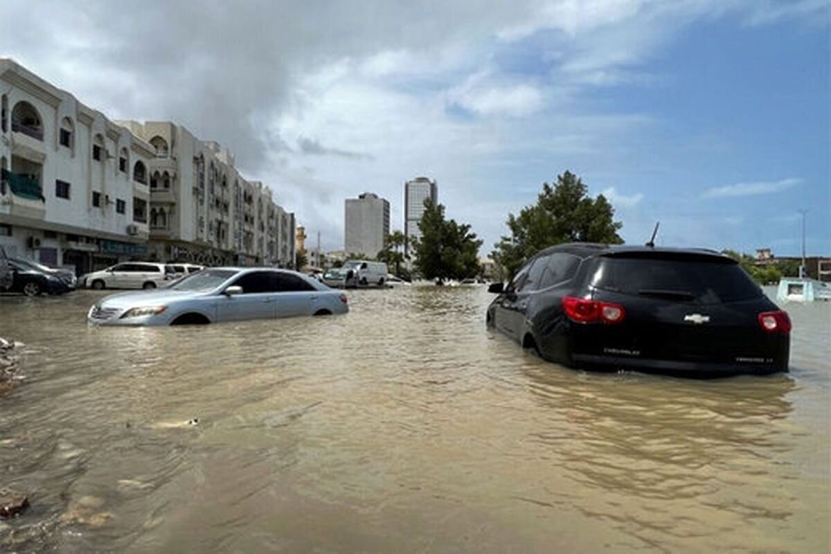 (ویدئو) طغیان شدید رودخانه‌های فصلی در امارات بعد از بارش سنگین امروز صبح
