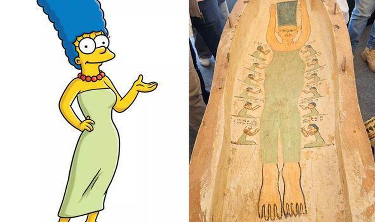 کشف تصویر یکی از شخصیت‌های «سیمپسون ها» روی تابوت مومیایی ۳،۵۰۰ ساله