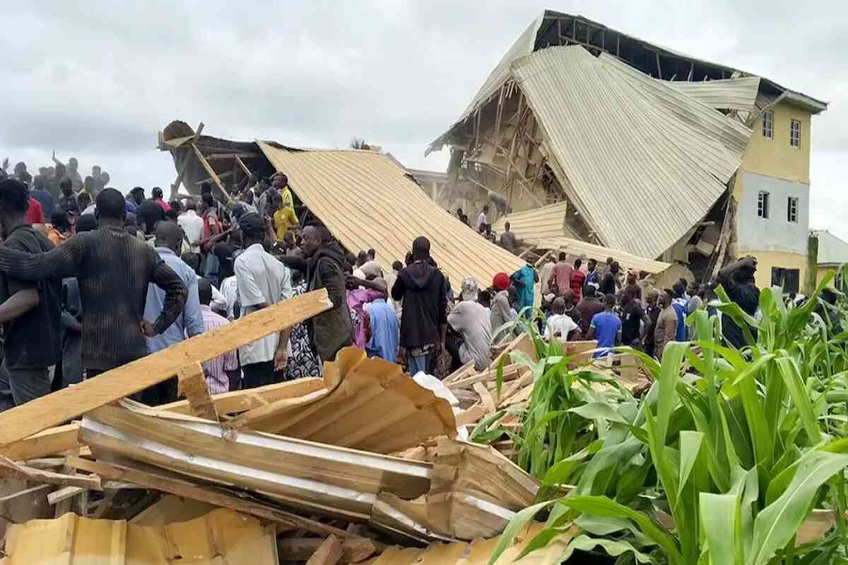 ویدئو| ۲۲ کشته در پی ریزش ساختمان یک مدرسه در نیجریه