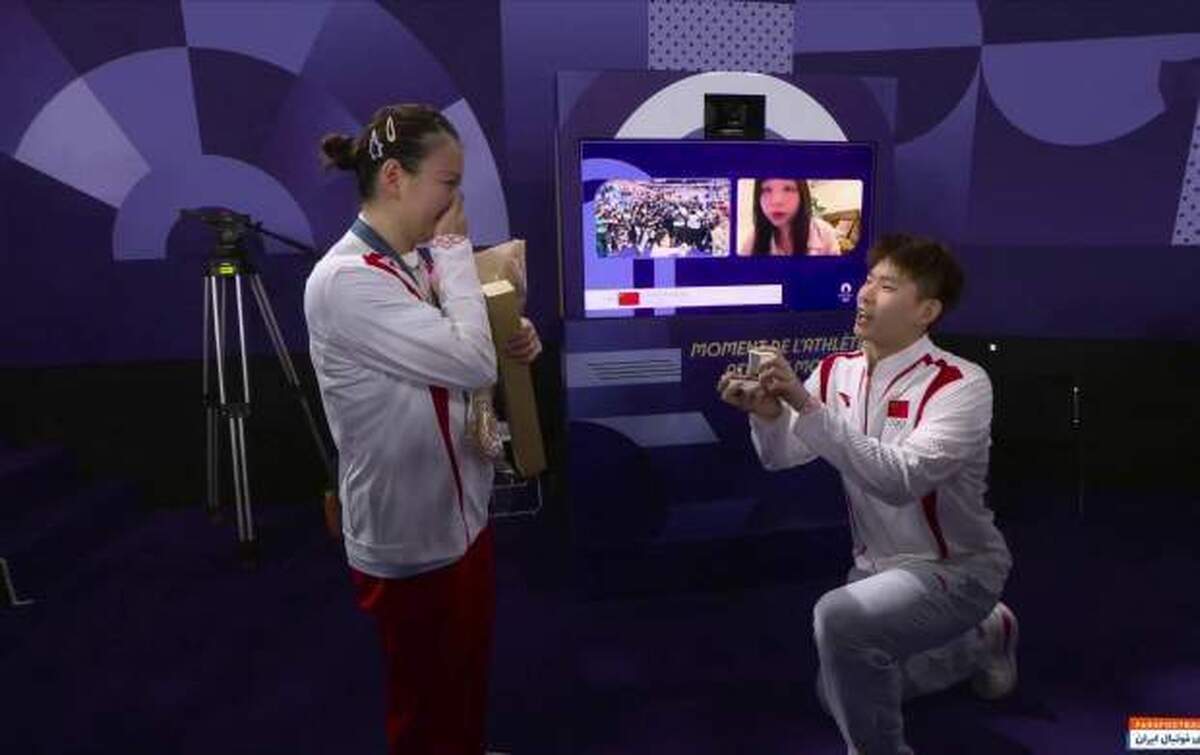 ویدئو| پیشنهاد ازدواج به بدمینتون‌باز چینی بعد از کسب طلای المپیک