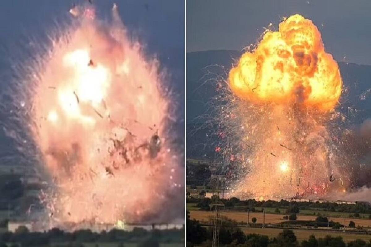 ویدئو| انفجار ۲ تن مواد آتش‌زا در بلغارستان؛ ۲ نفر ناپدید شدند
