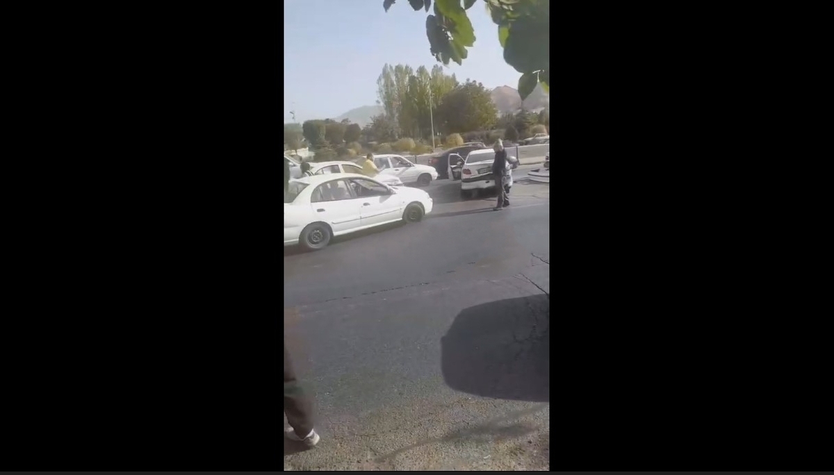 ویدئو| تصادف عجیب اتوبوس با ۴۰ خودرو در اتوبان کرج تهران