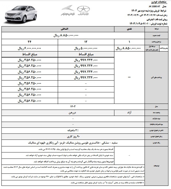 آغاز فروش اقساطی ۳ خودرو کرمان موتور