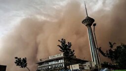 اولین تصاویر از طوفان وحشتناک در جاده قم به اراک