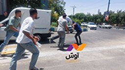 ویدئو | درگیری موافق و مخالفان احسان حدادی مقابل وزارت ورزش و جوانان