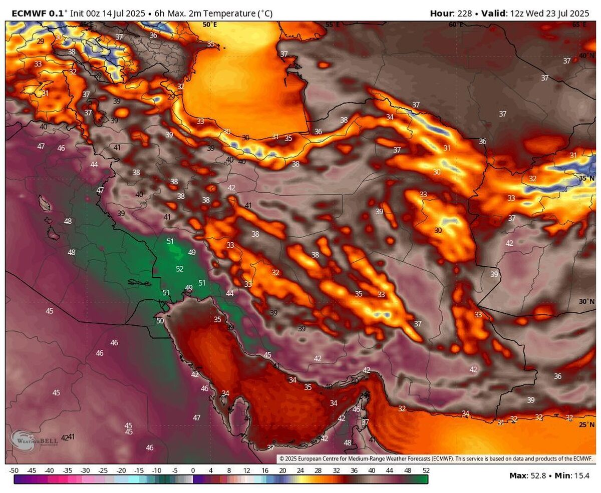 مرداد ۱۴۰۴ با هوای جهنمی شروع میشود