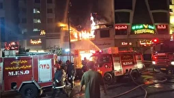 ویدئو | وقوع دو آتش‌سوزی گسترده در مشهد و تبریز