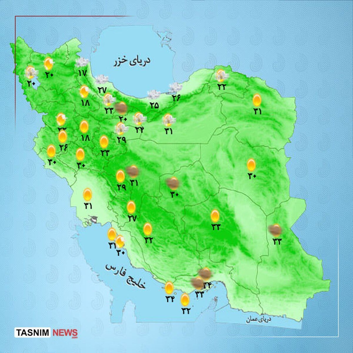 هواشناسی: ساکنان این مناطق از کشور امروز غافلگیر میشوند