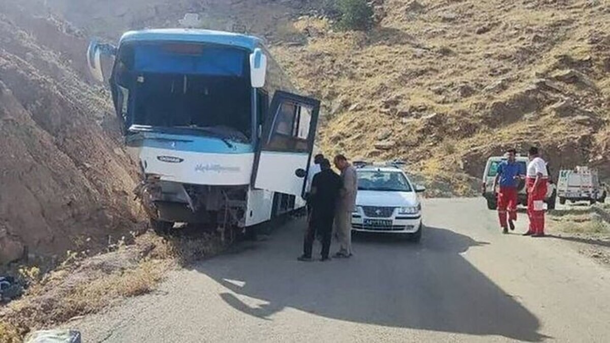 حادثه وحشتناک برای یک اتوبوس در شیراز