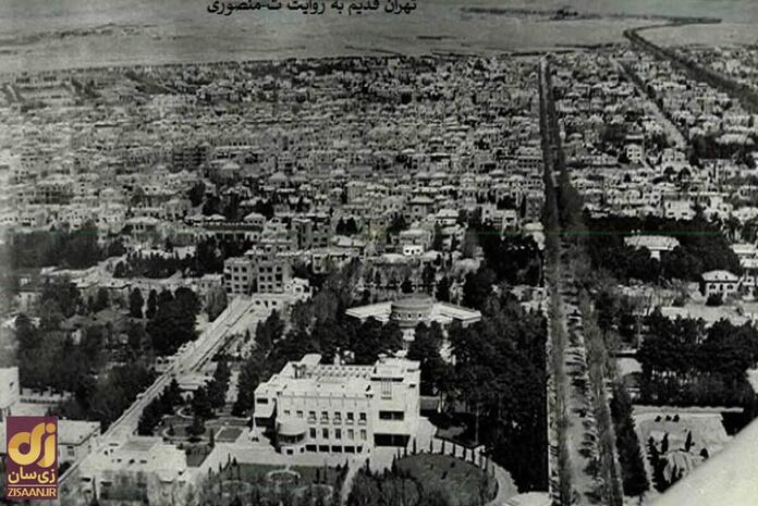 عکس هوایی از میدان و خیابان  فلسطین(کاخ)  1325